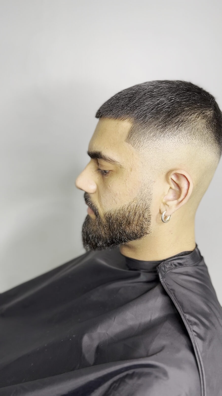 A finished fade haircut